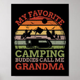 Favoritkamrater på camping kallar mig mormor fader poster