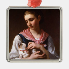 Favoritkattunge (av Émile Munier) Julgransprydnad Metall