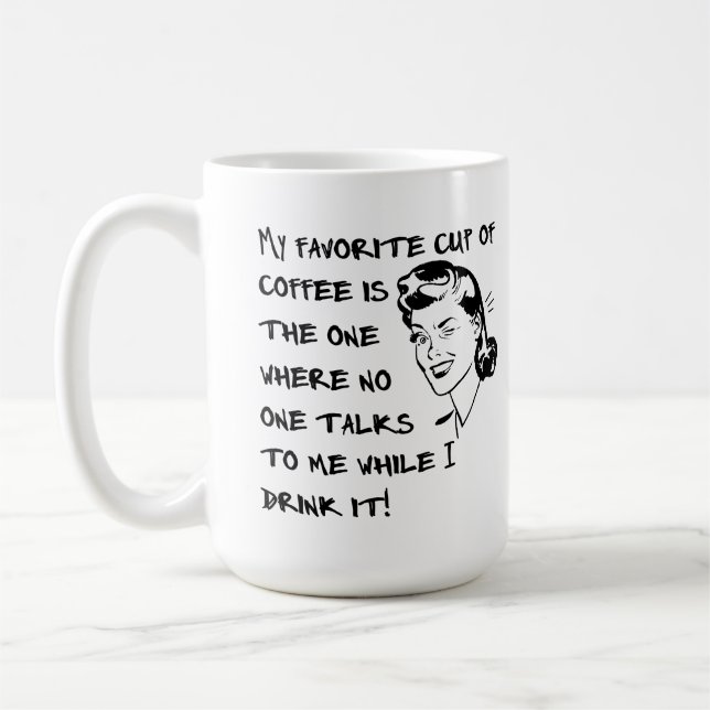 Favoritkopp kaffe Kvinna Rolig Mugg (Vänster)