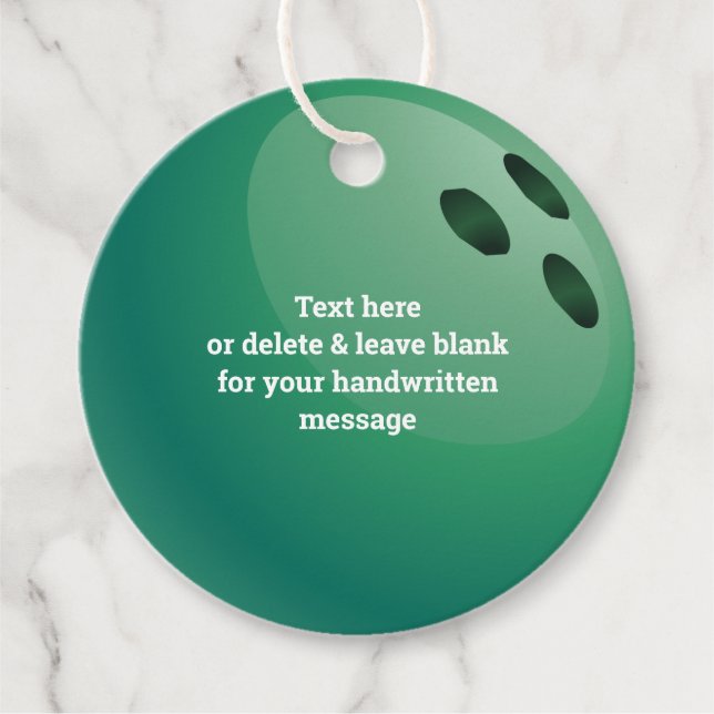 Favoritkort för Bowling Ball-design Gåvor Etiketter (Framsida)