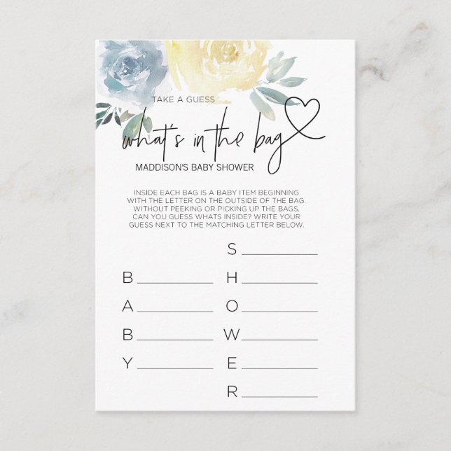 Favoritkort för favoritspel i Pojke för babyvisnin Tilläggskort (Framsida)