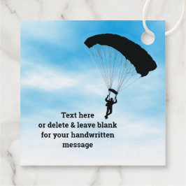 Favoritkort för Skydiving Parachuting Gåvor Etiketter