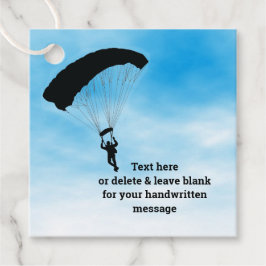 Favoritkort för Skydiving Parachuting Gåvor Etiketter