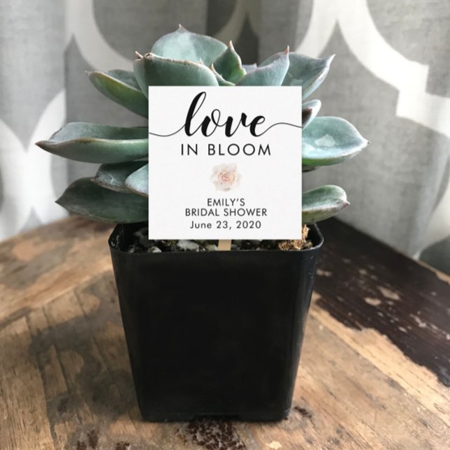 Favoritlabel för bröllopsfest med blommor i blomni tilläggskort (Skapare uppladdad)