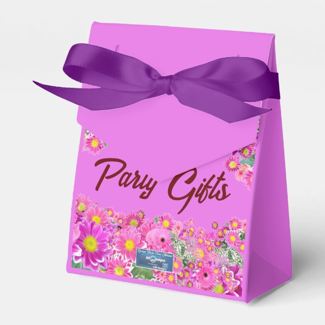 Favoritlåda Bow (Rosa blommig blandning) RFPMDesig Presentaskar (Framsidan Sidan)