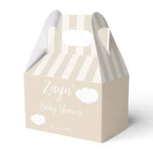 Favoritlåda för baby shower Blå moln Söt Minimal D