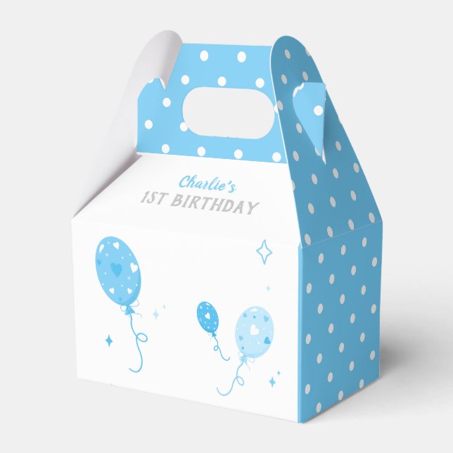 Favoritlåda för katodblått bubblor födelsedag 💙 presentaskar (Framsidan Sidan)