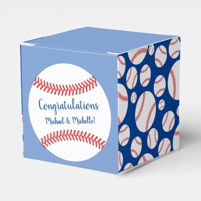 Favoritlåda för liten lugger Baseball Baby Shower Presentaskar (Framsidan Sidan)