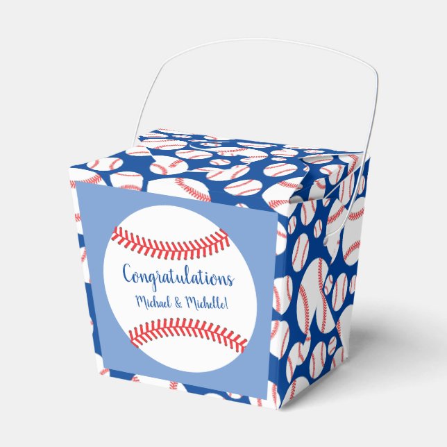 Favoritlåda för liten lugger Baseball Baby Shower Presentaskar (Framsidan Sidan)