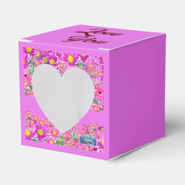 Favoritlåda Hjärtform (Rosa Blommix)RFPMDesigns©️2 Presentaskar (Framsidan Sidan)