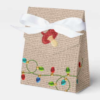 Favoritlådan Tält i Jul Ljus Faux Burlap Presentaskar