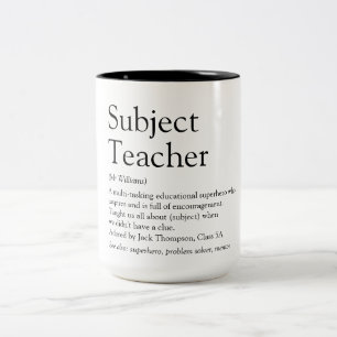 Favoritlärardefinition Rolig Modern Två-Tonad Mugg