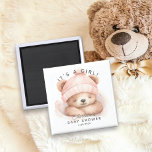 Favoritmagnet för nyans om babyskor magnet<br><div class="desc">Gurnet för en flickdusch är "Cute snuggle". Matchande artiklar i vår butik.</div>
