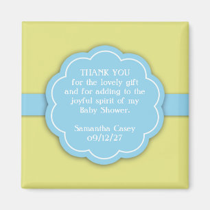 Favoritmagnet för tack Blue Baby Shower Magnet