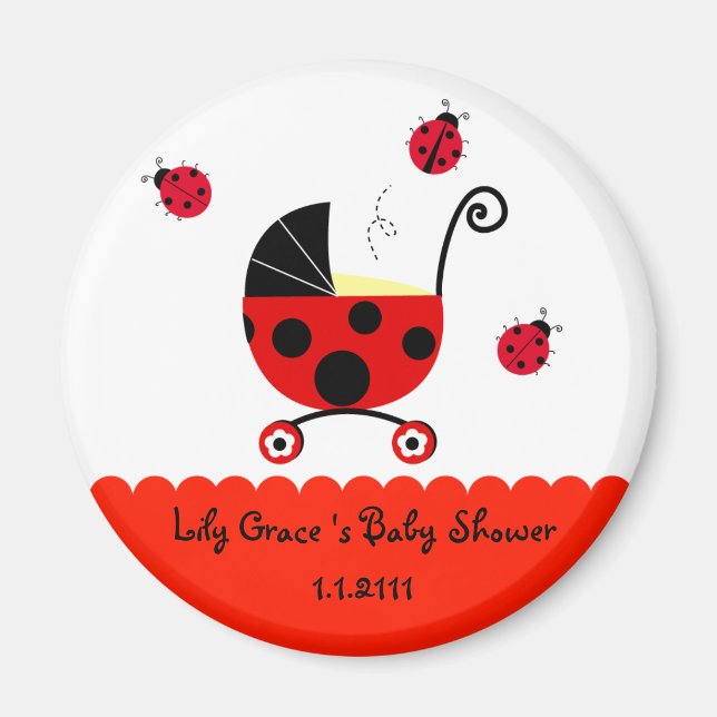 Favoritmagneter för Ladybug Baby Shower Party Magnet (Framsidan)
