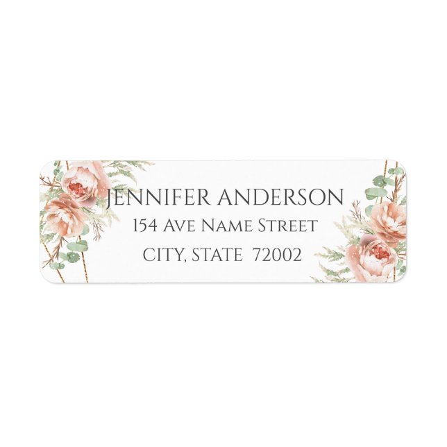 Favoritmärke Bröllop  Ro Returadress Etikett (Framsidan)