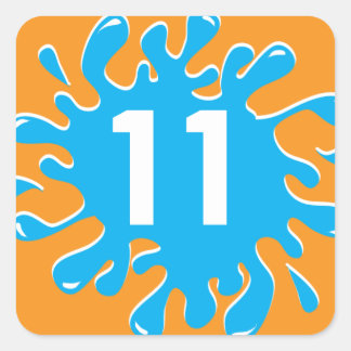 Favoritmärke/etikettmärke - Roligt i Sol Fyrkantigt Klistermärke