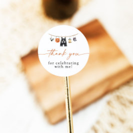 Favoritmärke för Halloween Baby Shower-Tack Runt Klistermärke