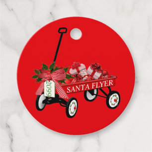 Favoritmärke för julklapp för Santa Flyer Leksak R Gåvor Etiketter