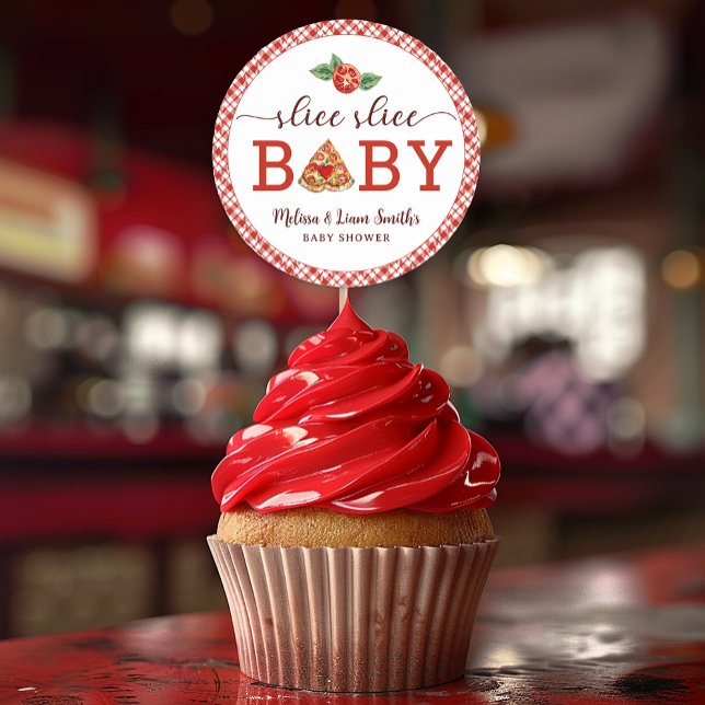 Favoritmärke för segmentsegmentsegmentssegmentet B Runt Klistermärke (Slice Slice Baby Sticker Favor)