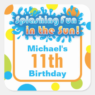 Favoritmärke - Skruva Roligten i Sol Fyrkantigt Klistermärke