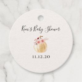 Favoritmarker för hösttema baby shower gåvor etiketter
