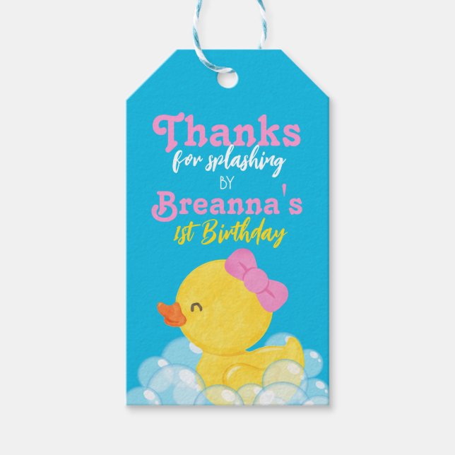 Favoritmärkningar för Anka-födelsedagsetiketter fö Presentetikett (Framsidan)