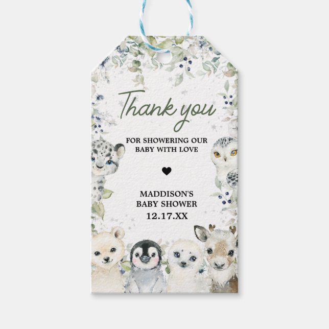 Favoritmärkningar för babyskor för vinterarktiska  presentetikett (Framsidan)