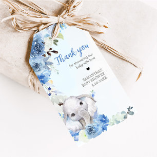 Favoritmärkningar för Blue Blommigt Little Peanut Presentetikett