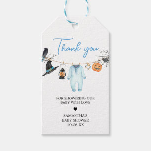 Favoritmärkningar för Blue Little Boo Halloween Ba Presentetikett