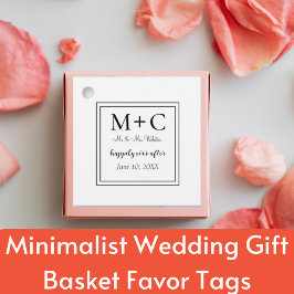 Favoritmärkningar för Bröllop Gift Basket Gåvor Etiketter