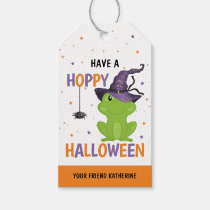 Favoritmärkningar för Cute Frog & Spider Kids Hopp Presentetikett