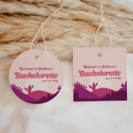 Favoritmärkningar för Desert Sunset Bachelorette H Gåvor Etiketter