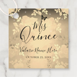 Favoritmärkningar för finare Quinceanera Guld Gåvor Etiketter