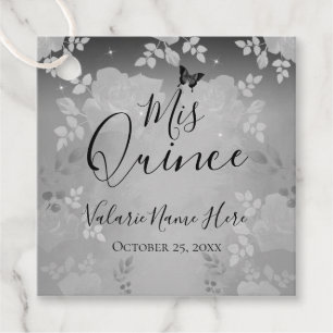 Favoritmärkningar för finare Quinceanera Silver Gåvor Etiketter