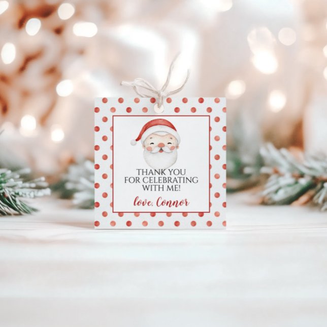 Favoritmärkningar för jultomten första födelsedag gåvor etiketter (Skapare uppladdad)