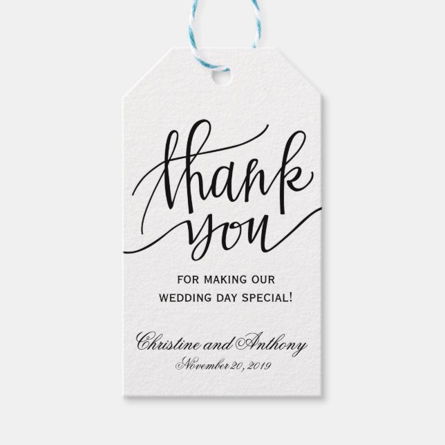 Favoritmärkningar för Kraft Rustic Bröllop Tack Presentetikett (Framsidan)