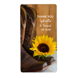 Favoritmärkningar för land-solblommor Bröllop Tack Adressetikett