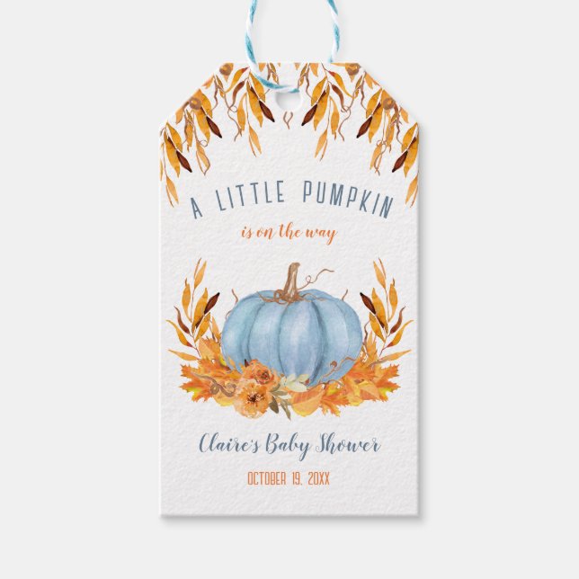Favoritmärkningar för Little Pumpkin Blue Boy Show Presentetikett (Framsidan)