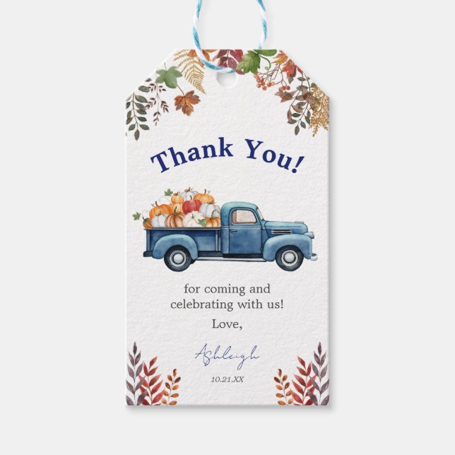 Favoritmärkningar för Little Pumpkin Boy Shower Presentetikett (Framsidan)