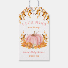Favoritmärkningar för Little Pumpkin Rosa Girl Bab Presentetikett