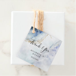 Favoritmärkningar för modern lyxblå Tack Gåvor Etiketter