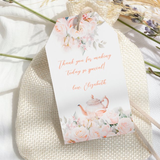 Favoritmärkningar för Möhippan Ro Garden Tea Party Presentetikett (Skapare uppladdad)