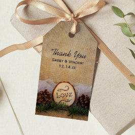Favoritmärkningar för Rustic Gräs Woodland Bröllop Presentetikett