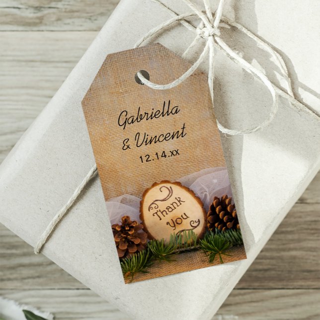 Favoritmärkningar för Rustic Gräs Woodland Bröllop Presentetikett (Skapare uppladdad)