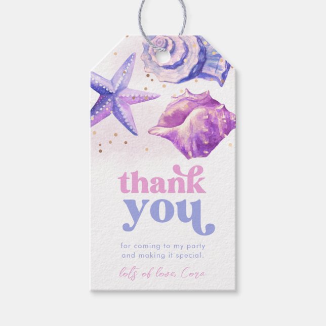 Favoritmärkningar för Shellebrate Birthday Presentetikett (Framsidan)