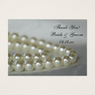 Favoritmärkningar för Tacken Vita Bröllop Pearls Visitkort