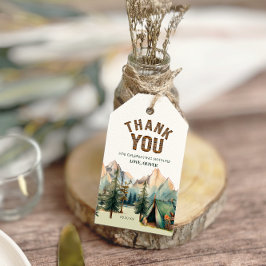 Favoritmärkningar för Woodland Äventyr Camper Birt Presentetikett