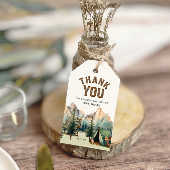 Favoritmärkningar för Woodland Äventyr Camper Birt Presentetikett (Skapare uppladdad)