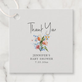 Favoritmärkord för babyvy med färgad Blommigt Gåvor Etiketter